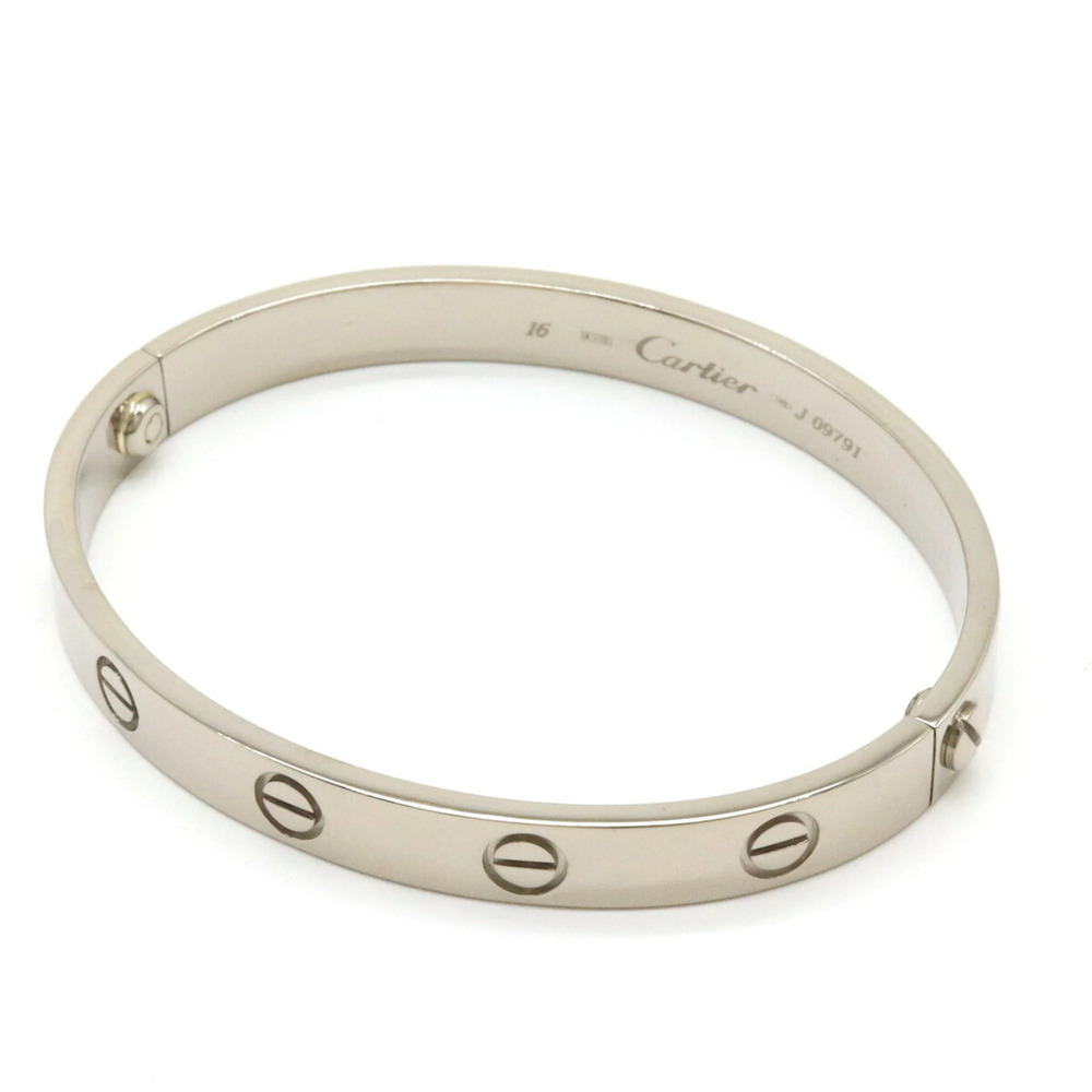 Cartier Love Bracelet Bangle 18KWG 750WG White Gold #16 B6005600